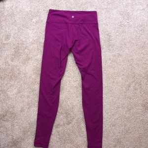 Lululemon Wunder Under Leggings Magenta Size 6